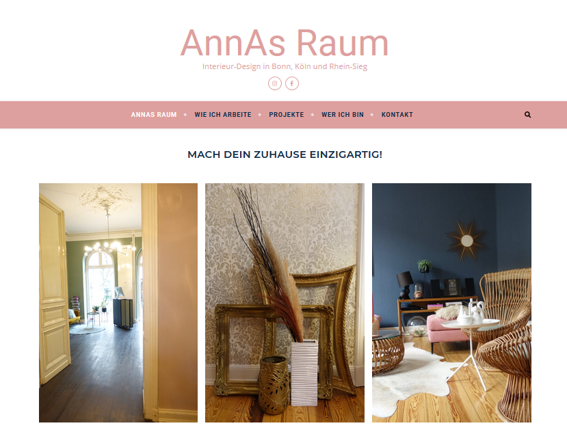 AnnAs Raum - eine elegante Seite mit viel Rosa